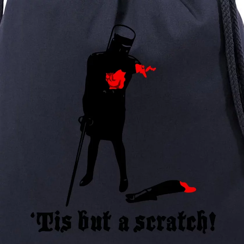 Tis But A Scratch Monty Python Holy Grail Vinyl Drawstring Bag