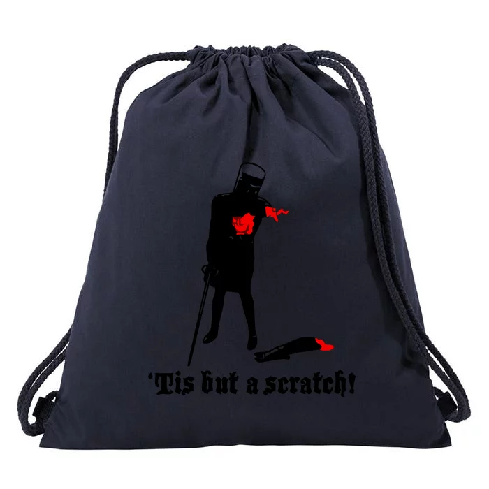 Tis But A Scratch Monty Python Holy Grail Vinyl Drawstring Bag