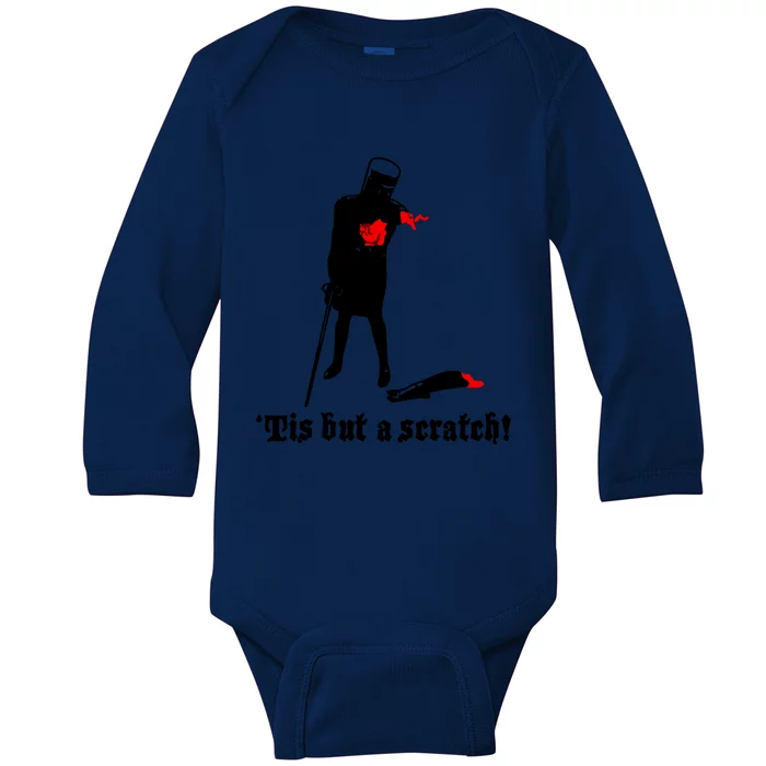 Tis But A Scratch Monty Python Holy Grail Vinyl Baby Long Sleeve Bodysuit