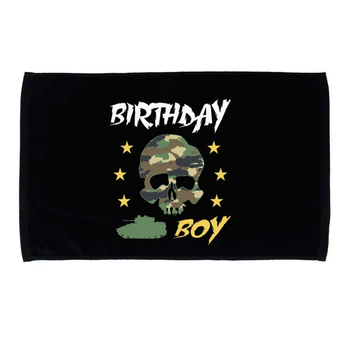 Tank Birthday Army Camouflage Skull Military Microfiber Hand Towel