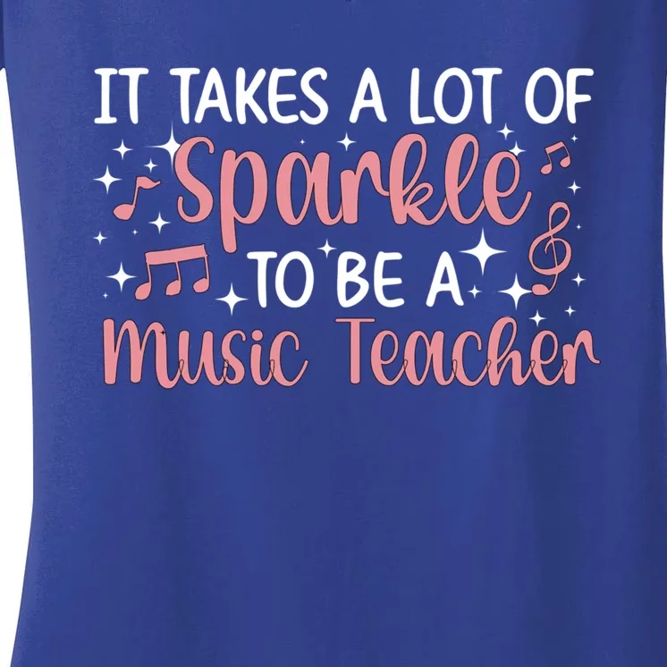 To Be A Music Teacher Music Teaching Gift Women's V-Neck T-Shirt