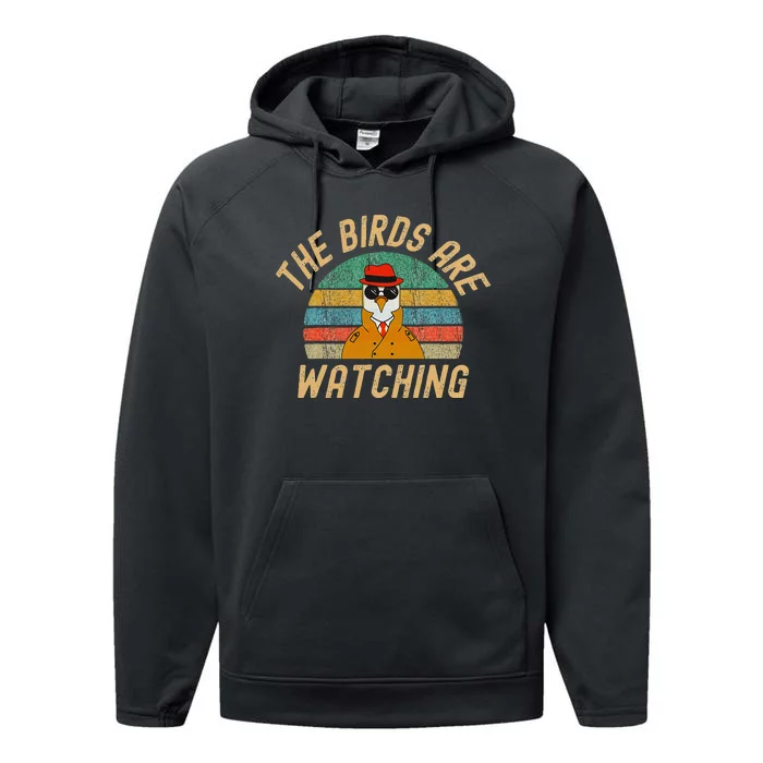 The Birds Are Watching Wake Up America Performance Fleece Hoodie