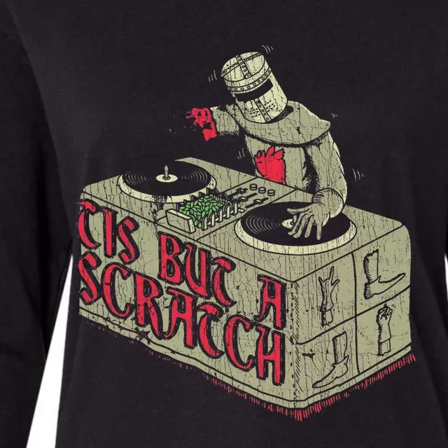 Tis But A Scratch Monty Dj Music Festival Lover Concert Womens Cotton Relaxed Long Sleeve T-Shirt