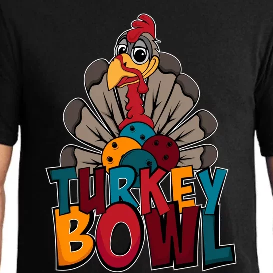 Turkey Bowling A Cute Turkey Bowl Bowling League Great Gift Pajama Set