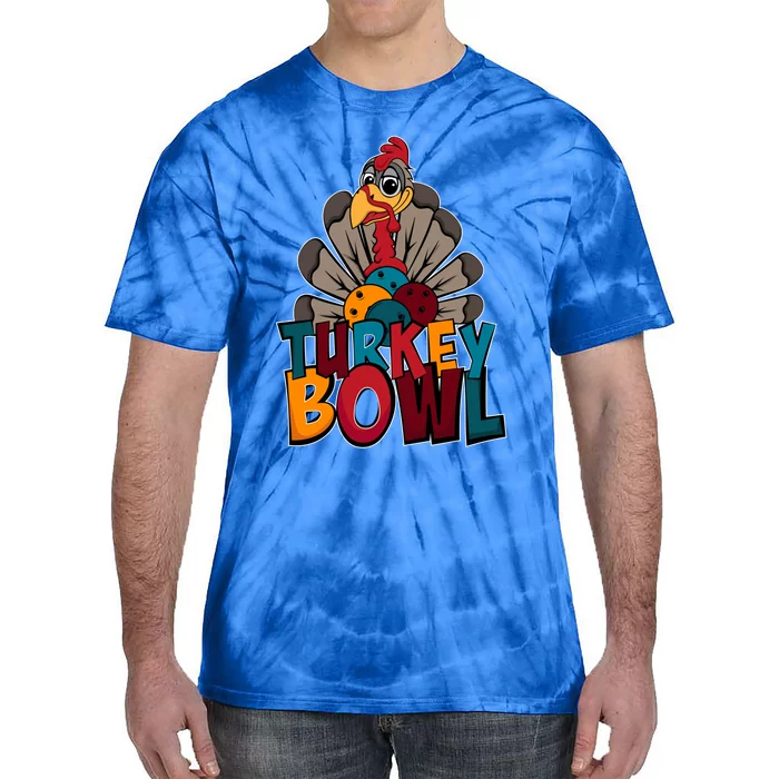 Turkey Bowling A Cute Turkey Bowl Bowling League Great Gift Tie-Dye T-Shirt