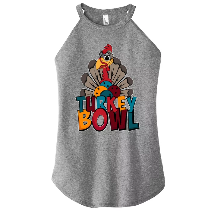 Turkey Bowling A Cute Turkey Bowl Bowling League Great Gift Women’s Perfect Tri Rocker Tank