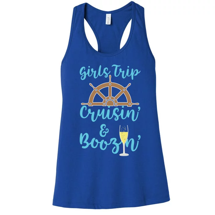 Trip Boozin And Cruisin Cruise Ship Funny Gift Women's Racerback Tank