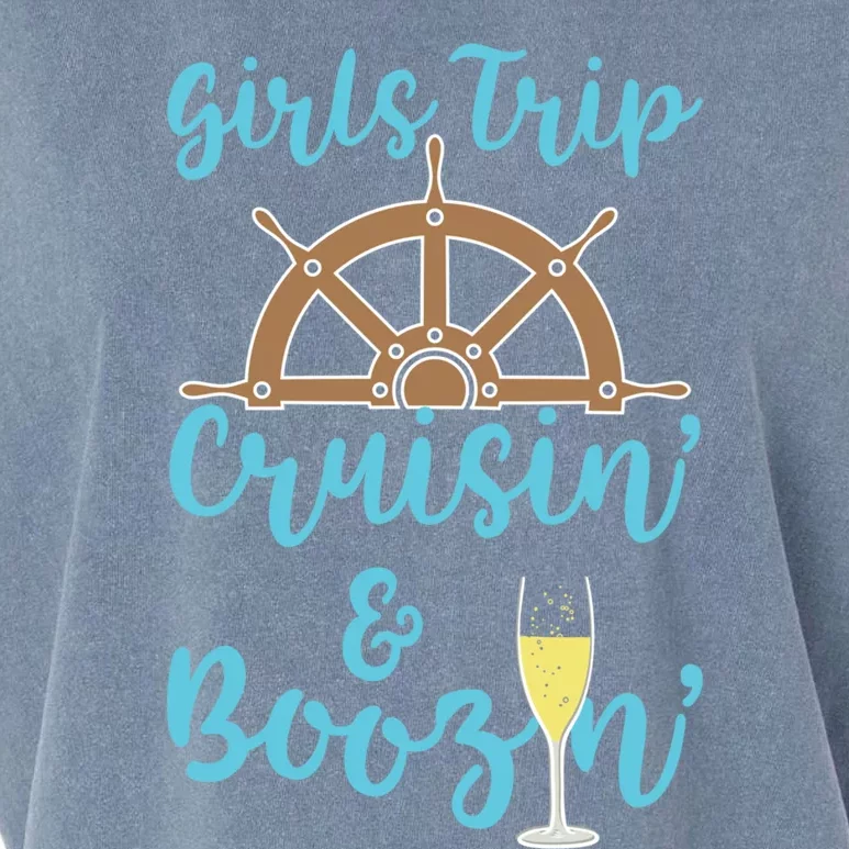 Trip Boozin And Cruisin Cruise Ship Funny Gift Garment-Dyed Women's Muscle Tee