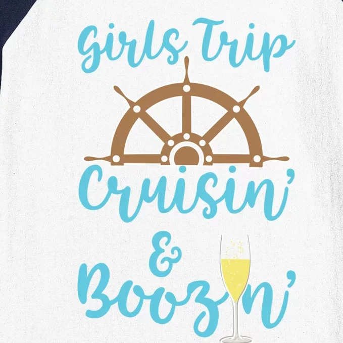 Trip Boozin And Cruisin Cruise Ship Funny Gift Baseball Sleeve Shirt