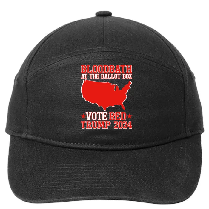 Trump Bloodbath At The Ballot Box 2024 Vote Red 7-Panel Snapback Hat