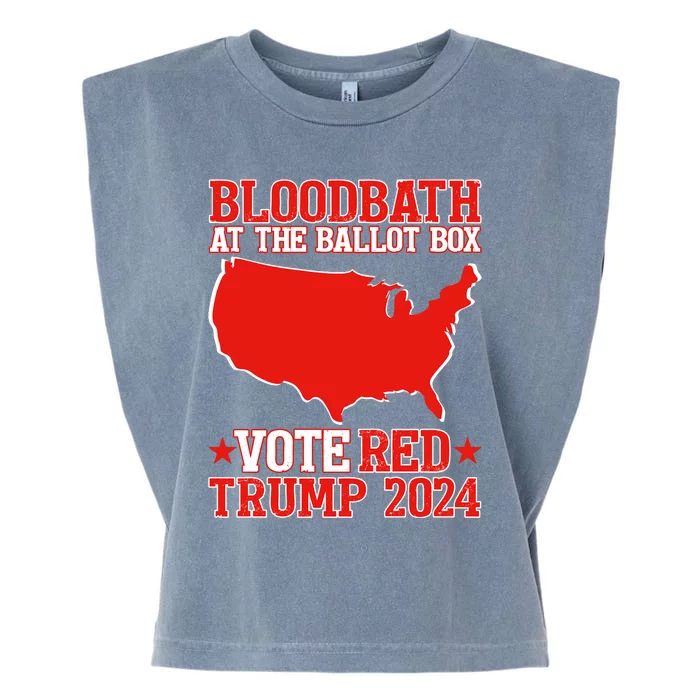 Trump Bloodbath At The Ballot Box 2024 Vote Red Garment-Dyed Women's Muscle Tee