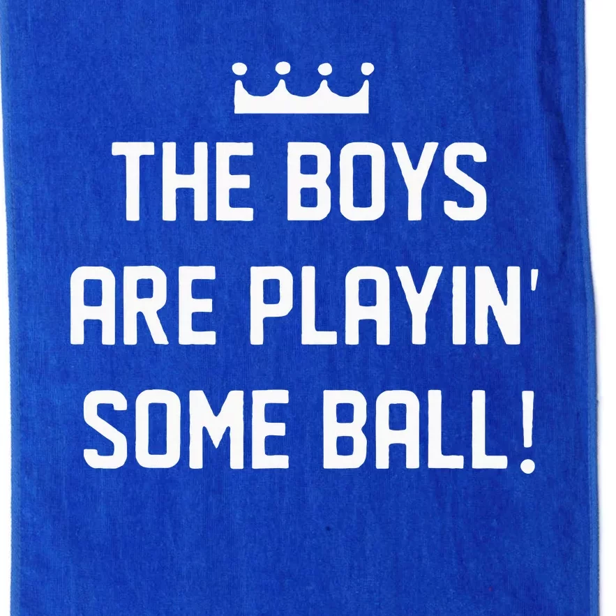 The Boy Are Playing Some Ball Platinum Collection Golf Towel