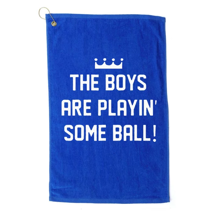 The Boy Are Playing Some Ball Platinum Collection Golf Towel