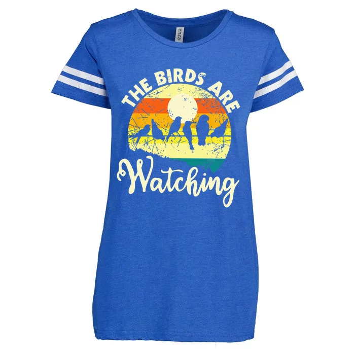 The Birds Are Watching Bird Watching Birder Bird Watcher Enza Ladies Jersey Football T-Shirt