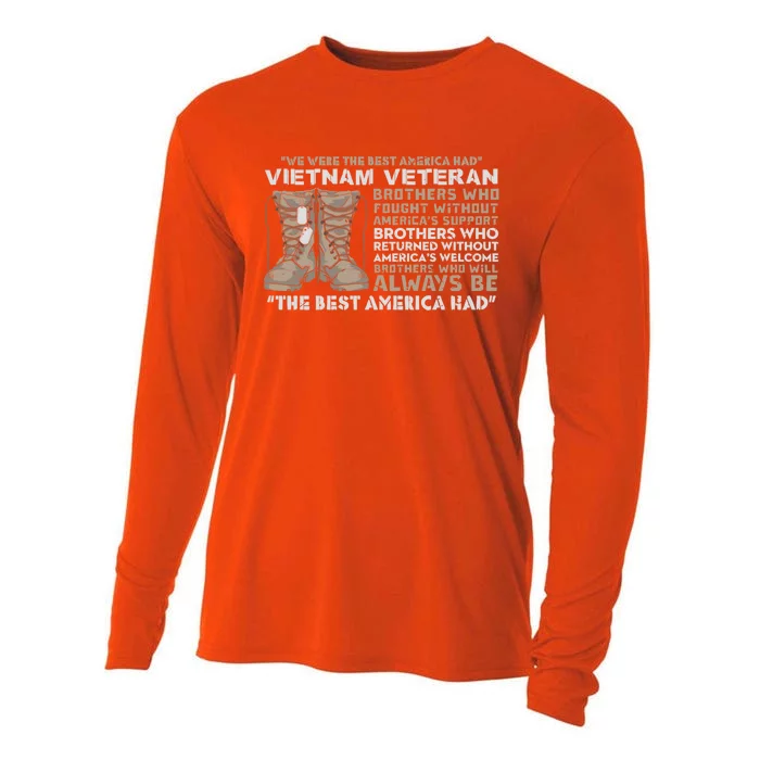 The Best America Had Vietnam Veteran Gift Cooling Performance Long Sleeve Crew