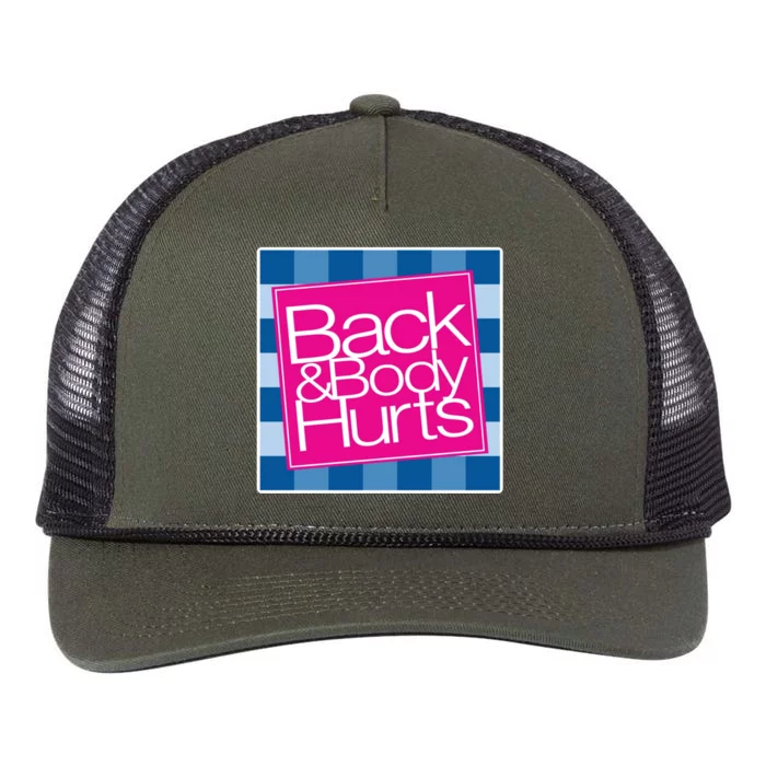 Trendy Back And Body Hurts Retro Rope Trucker Hat Cap