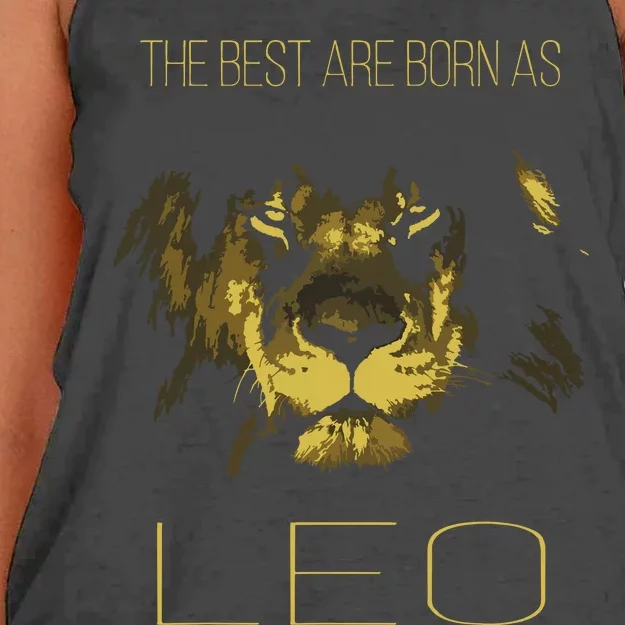 The Best Are Born As LEO Proud Like A Lion Tee Man Woman Women's Knotted Racerback Tank