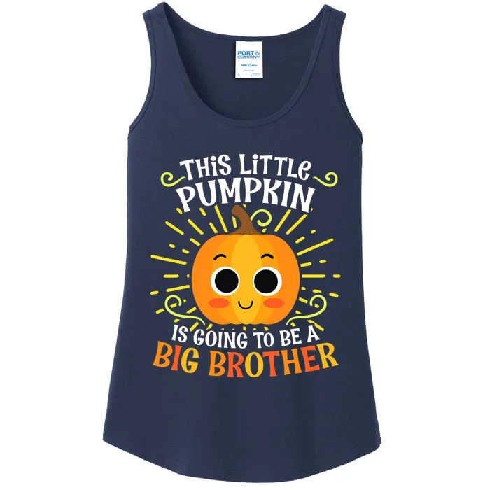 Thanksgiving Baby Announcement Big Brother Ladies Essential Tank