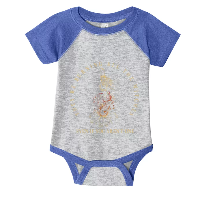 Theyre Burning All The Witches Even If You Arent One Funny Infant Baby Jersey Bodysuit