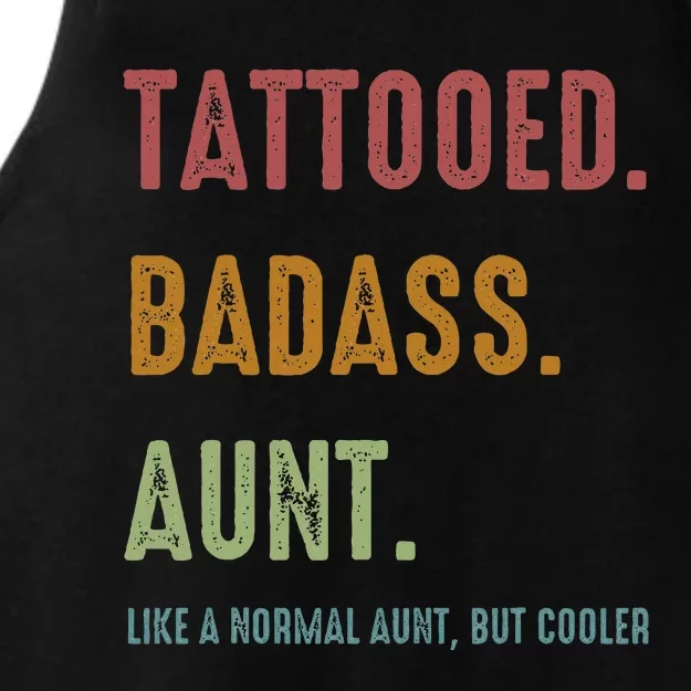 Tattooed Badass Aunt Inked Ladies Tri-Blend Wicking Tank