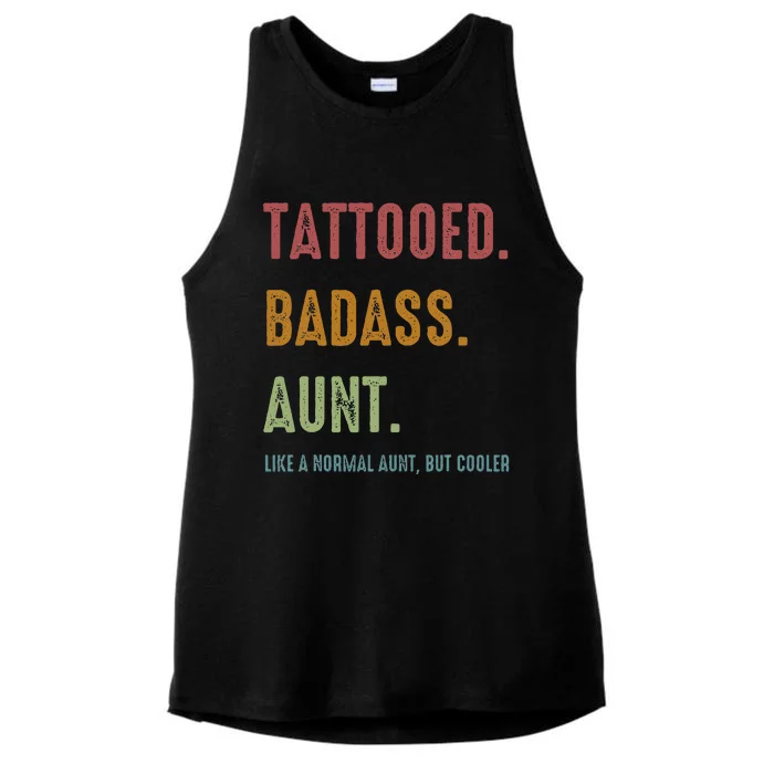 Tattooed Badass Aunt Inked Ladies Tri-Blend Wicking Tank