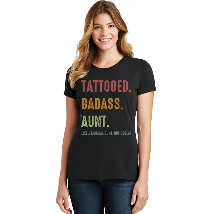 Tattooed Badass Aunt Inked Women's T-Shirt