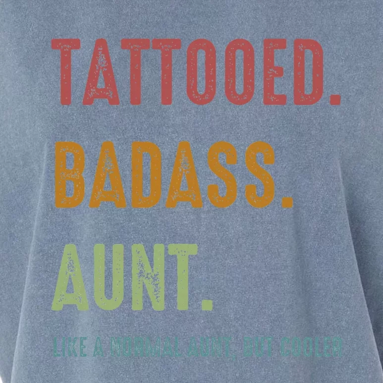 Tattooed Badass Aunt Inked Garment-Dyed Women's Muscle Tee