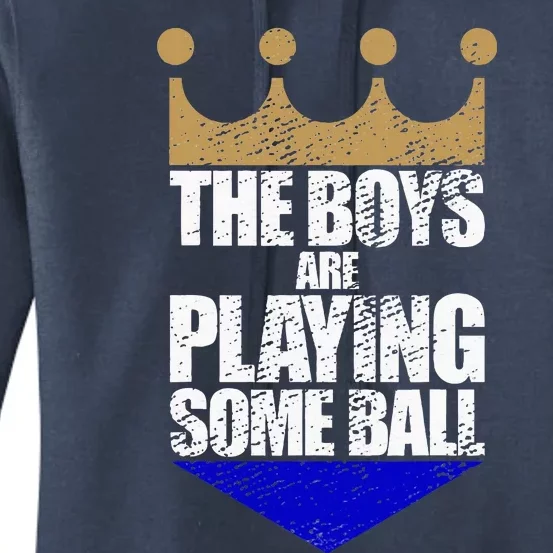 The Boy Are Playing Some Ball Women's Pullover Hoodie