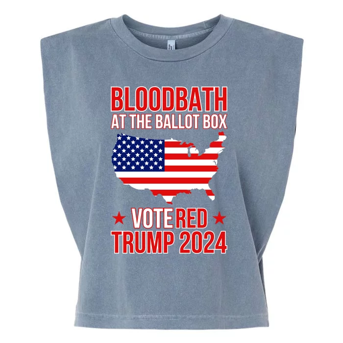 Trump Bloodbath At The Ballot Box 2024 Vote Red Garment-Dyed Women's Muscle Tee