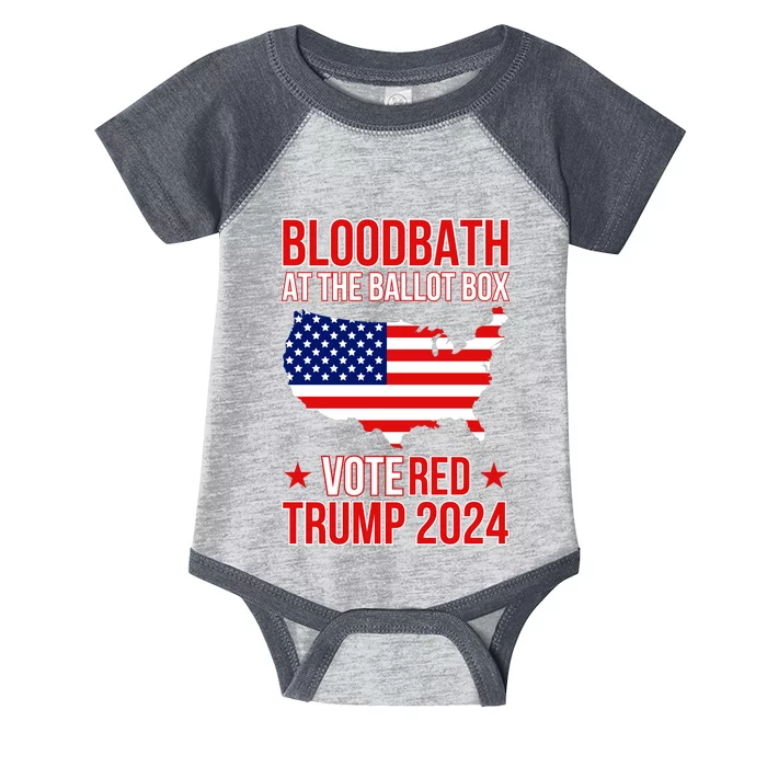 Trump Bloodbath At The Ballot Box 2024 Vote Red Infant Baby Jersey Bodysuit