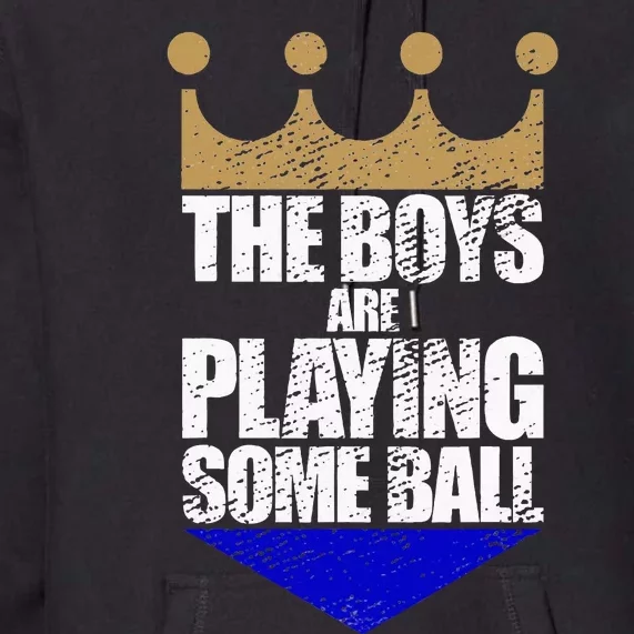 The Boy Are Playing Some Ball Funny Saying Premium Hoodie