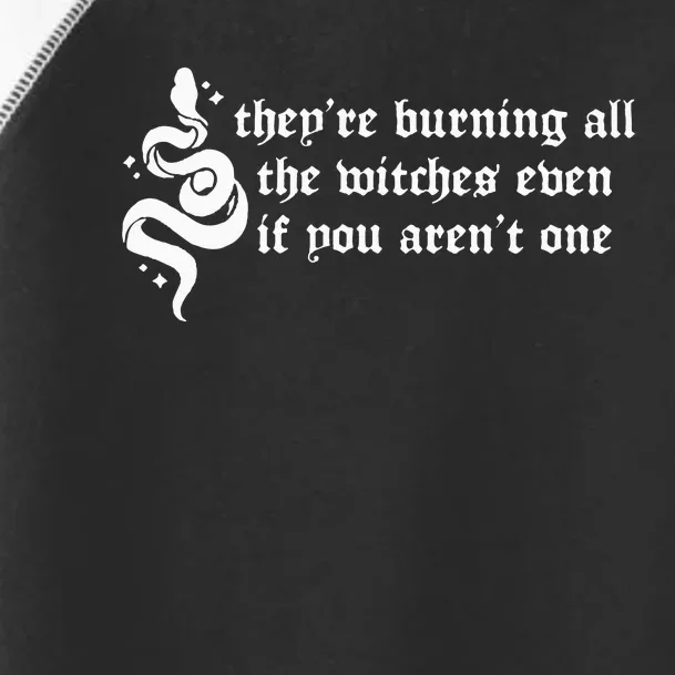 Theyre Burning All The Witches Even If You Arent One Toddler Fine Jersey T-Shirt