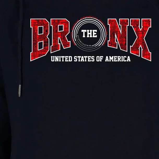 The Bronx Authentic Denim Womens Funnel Neck Pullover Hood