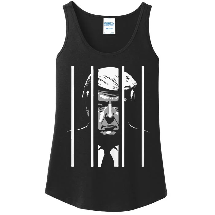 Trump Behind Bars ...Funny Anti Trump Ladies Essential Tank