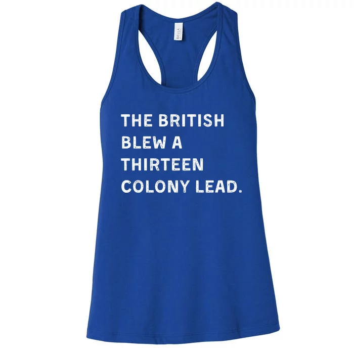 The British Blew A Thirteen Colony Lead Women's Racerback Tank