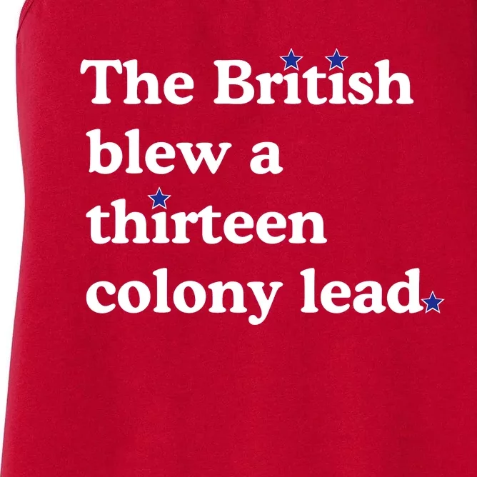 The British Blew A Thirteen Colony Lead Women's Racerback Tank