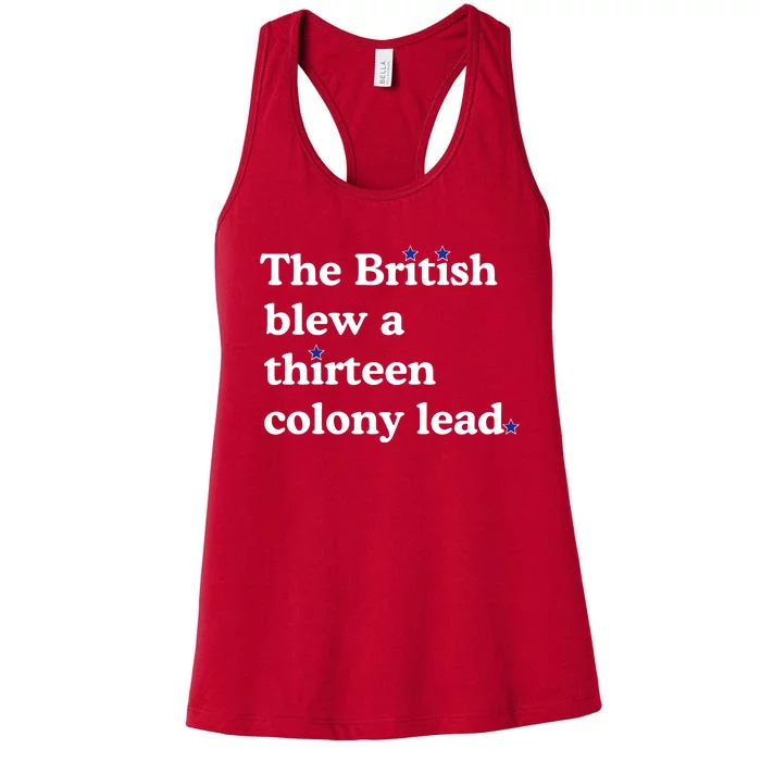 The British Blew A Thirteen Colony Lead Women's Racerback Tank