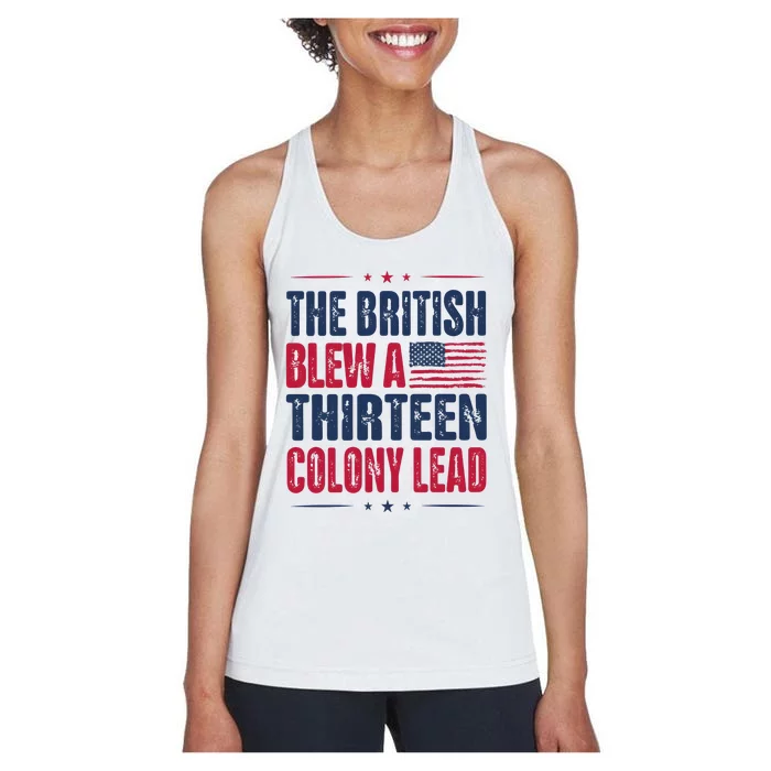 The British Blew A Thirteen Colony Lead Vintage Women's Racerback Tank