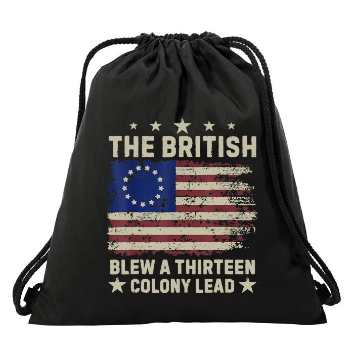 The British Blew A Thirteen Colony Lead Drawstring Bag