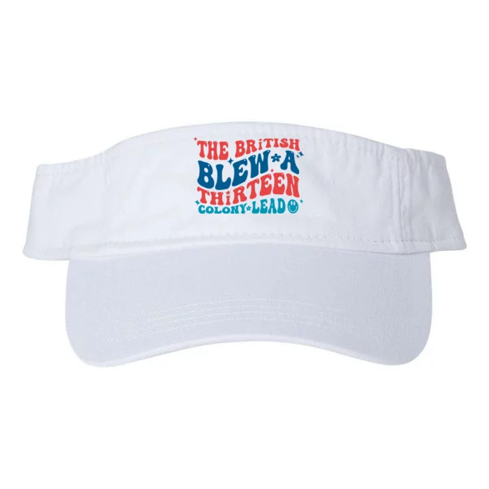 The British Blew A 13 Colony Lead Funny 4th Of July Funny Valucap Bio-Washed Visor