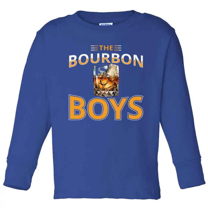 The Bourbon Bourbon On Rocks Highball Drinking Glass Toddler Long Sleeve Shirt