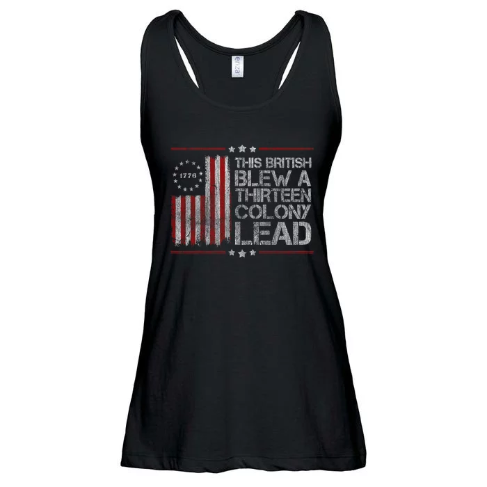 The British Blew A 13 Colony Lead Funny 4th Of July America Flag Vintage Ladies Essential Flowy Tank