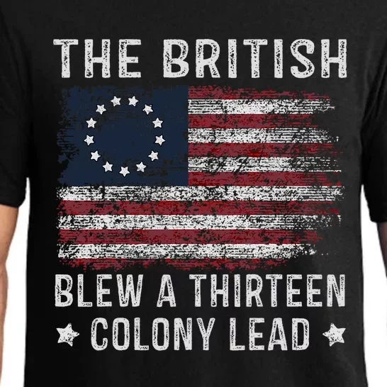 The British Blew A 13 Colony Lead 4th Of July Design Pajama Set