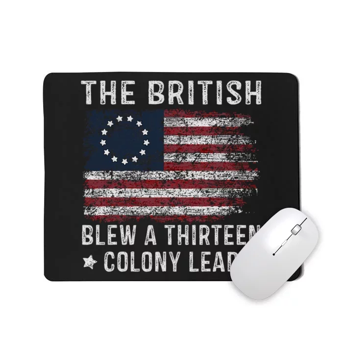 The British Blew A 13 Colony Lead 4th Of July Design Mousepad