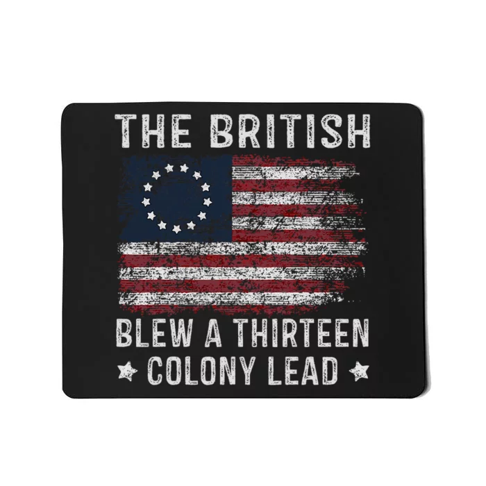 The British Blew A 13 Colony Lead 4th Of July Design Mousepad