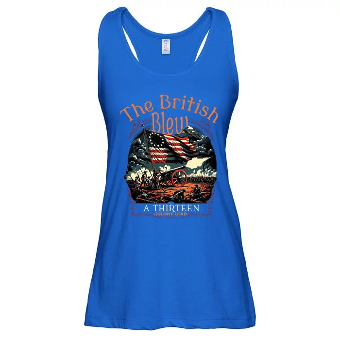 The British Blew A 13 Colony Lead Funny 4th Of July Usa Ladies Essential Flowy Tank