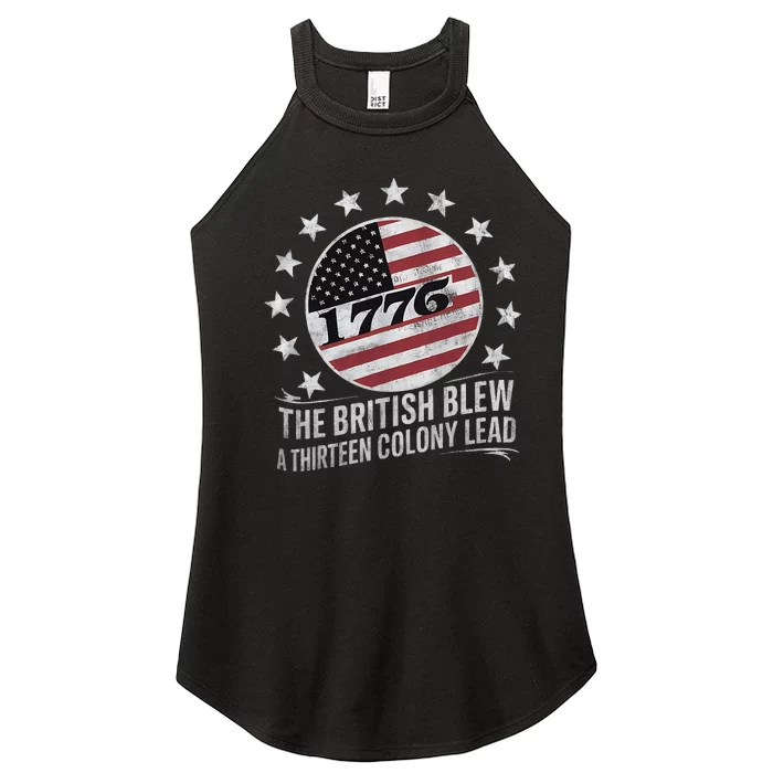 The British Blew A 13 Colony Lead Funny 4th Of July Funny Women’s Perfect Tri Rocker Tank