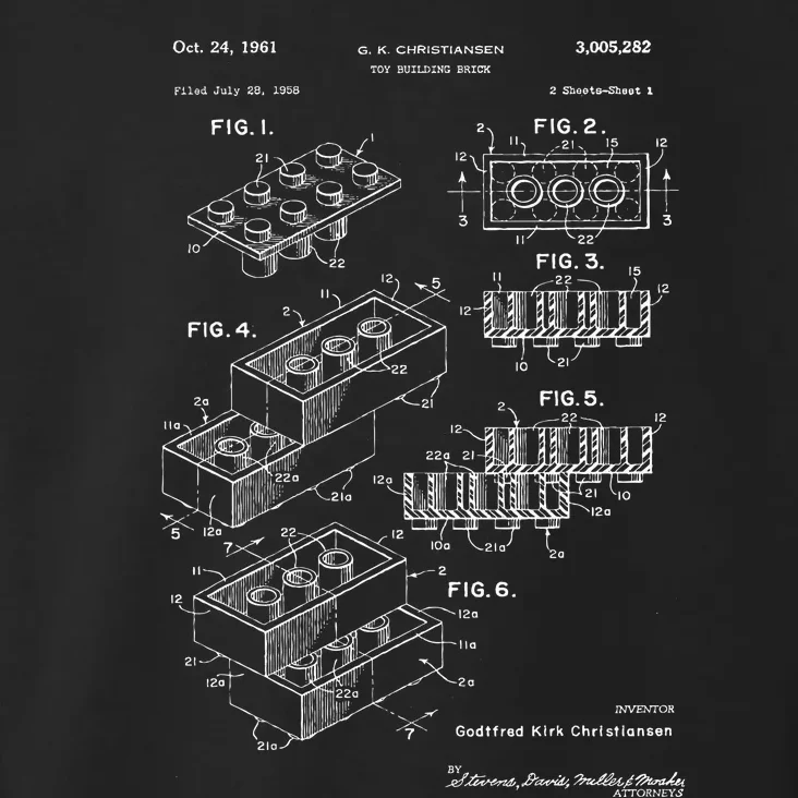 Toy Building Brick Patent Toddler Hoodie