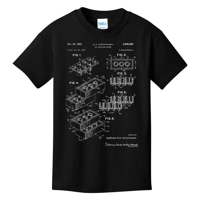 Toy Building Brick Patent Kids T-Shirt