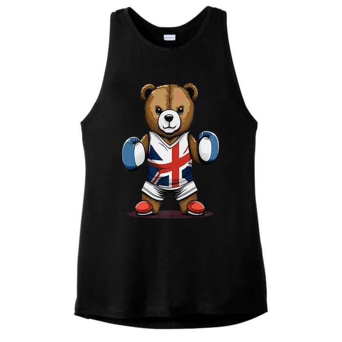 Teddy Bear Boxing Premium Ladies Tri-Blend Wicking Tank